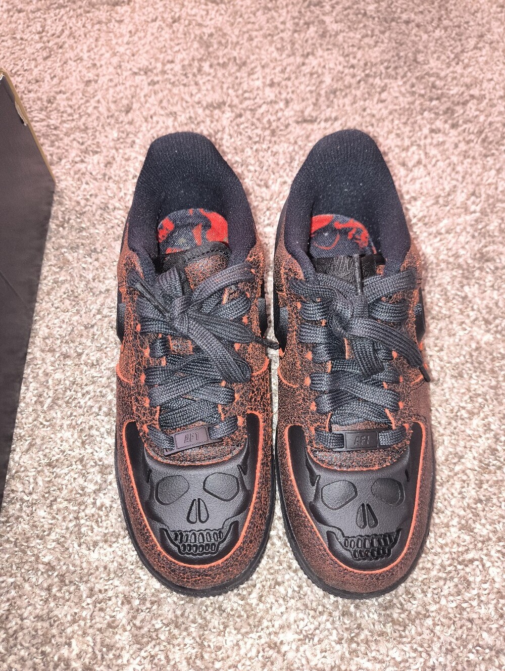 Nike Air Force 1 Low "Halloween Skull" Size 4Y - 5.5W